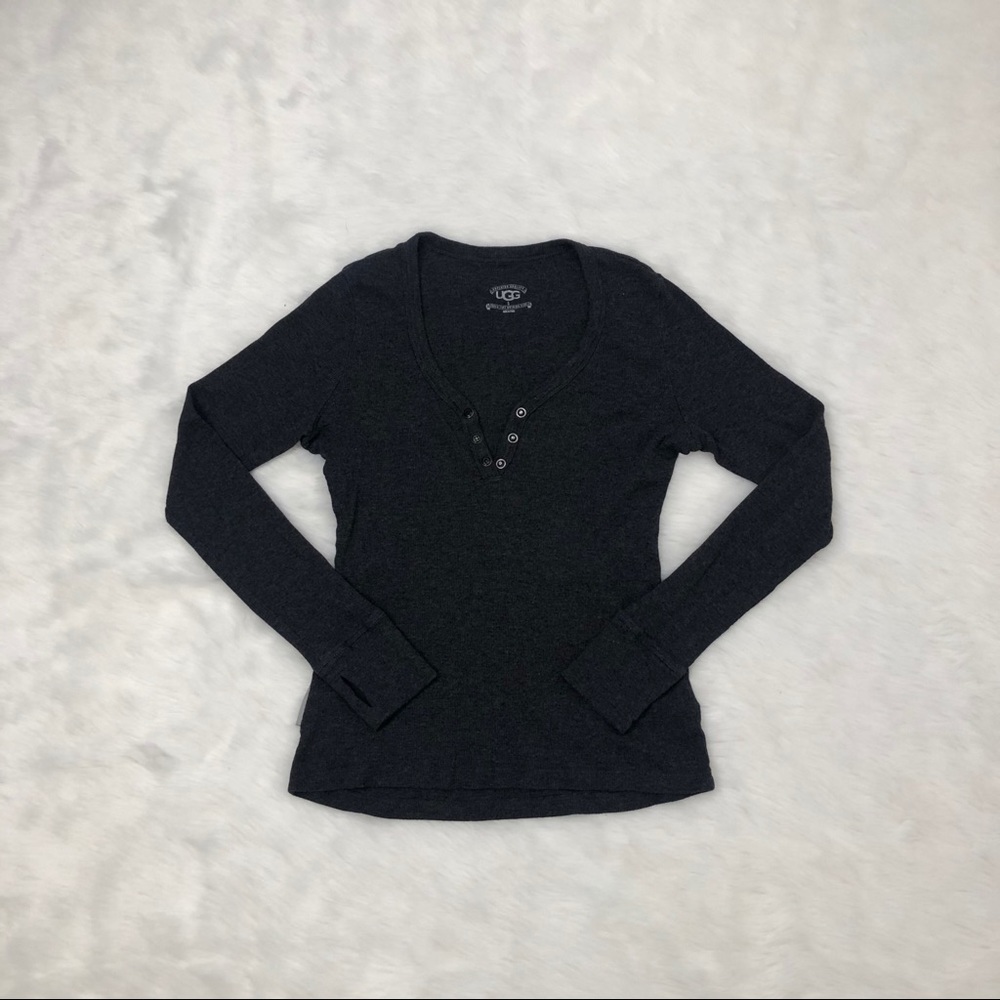 Grey ribbed long sleeve